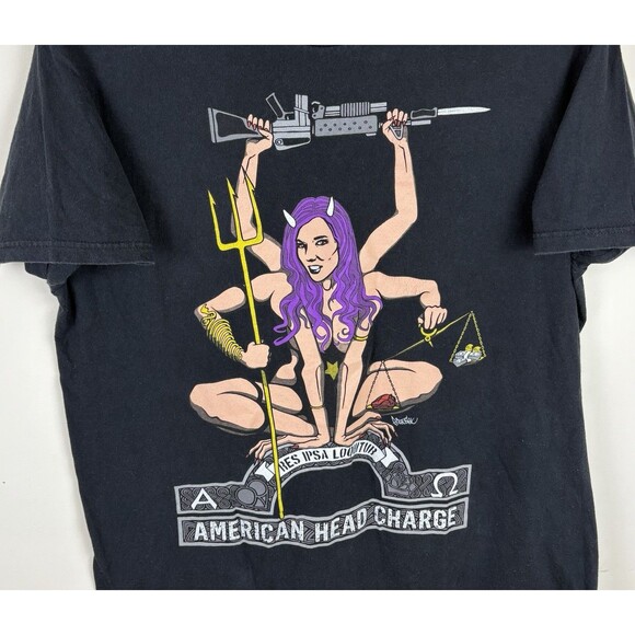 Vintage Y2K Graphic T-Shirt / Black / Size XL - Picture 2 of 6